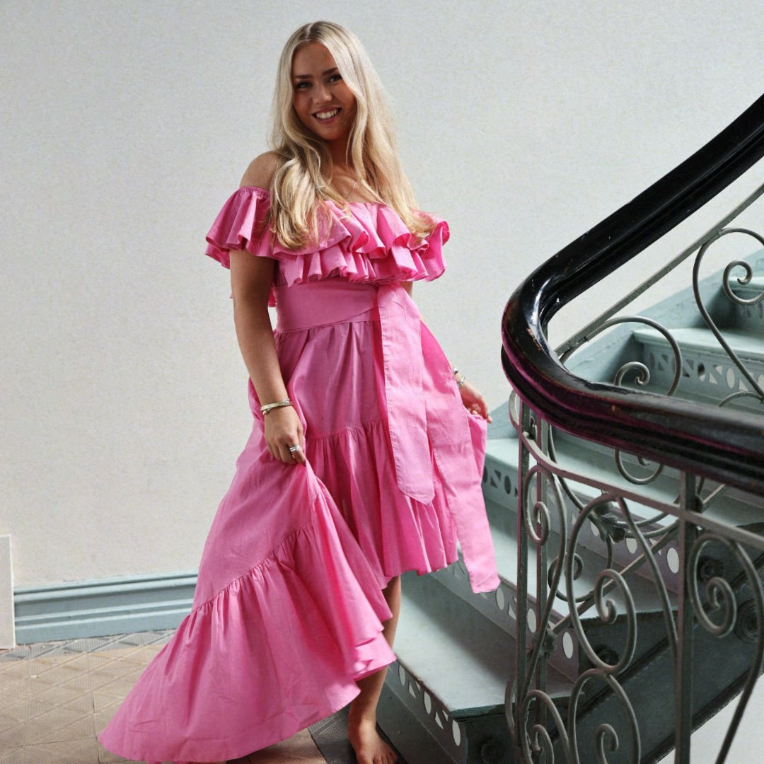 Senorita Cotton Dress - Pink