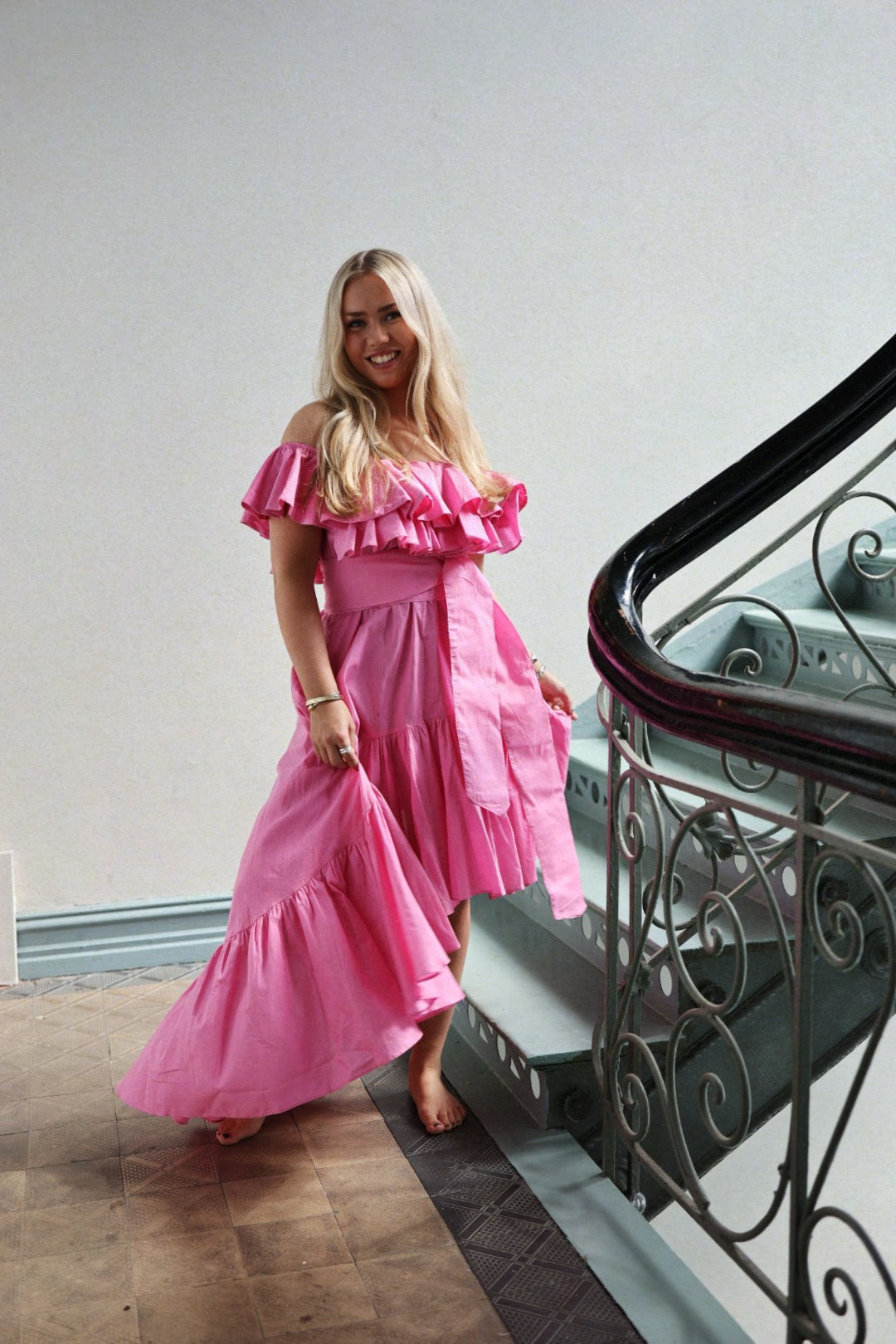 Senorita Cotton Dress - Pink