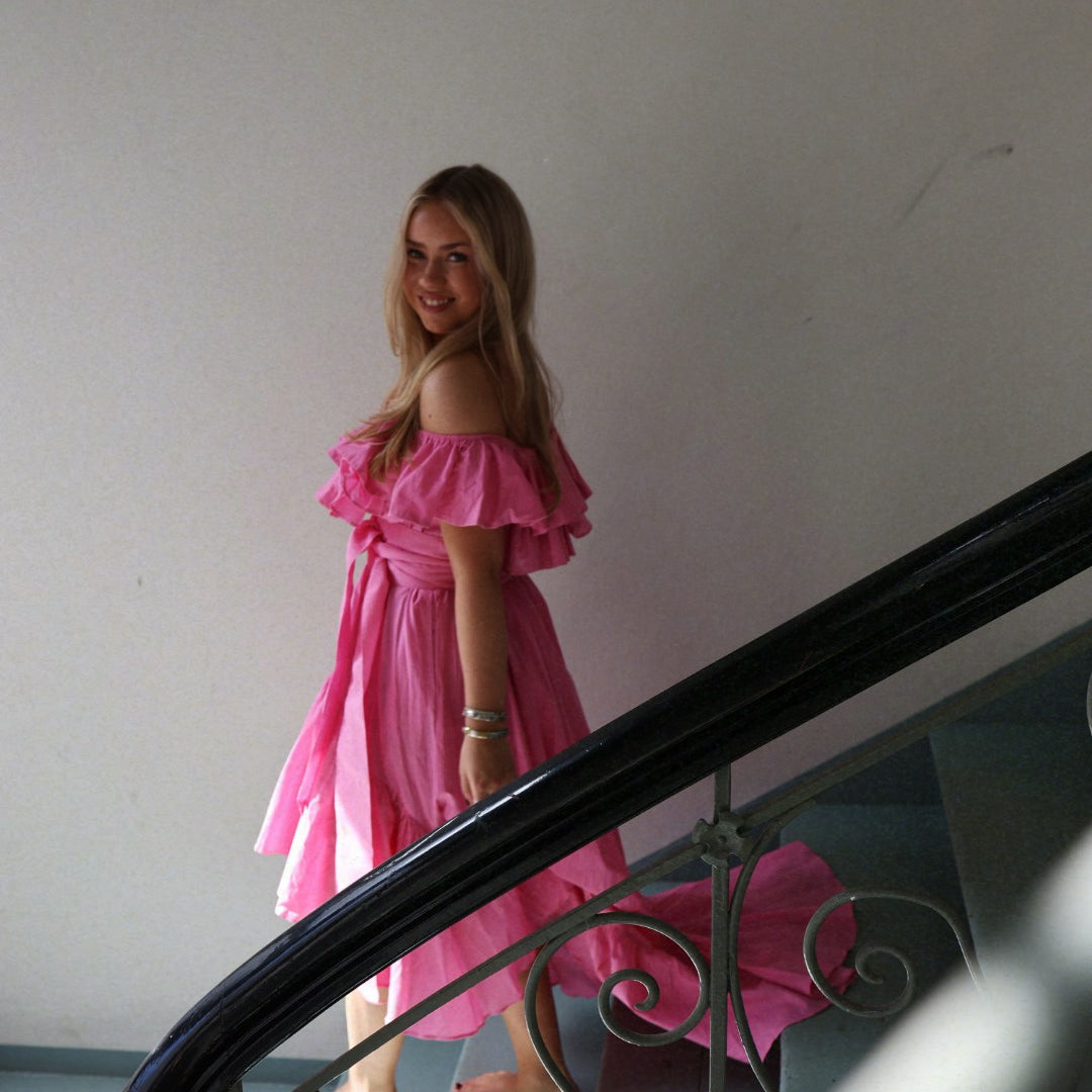 Senorita Cotton Dress - Pink