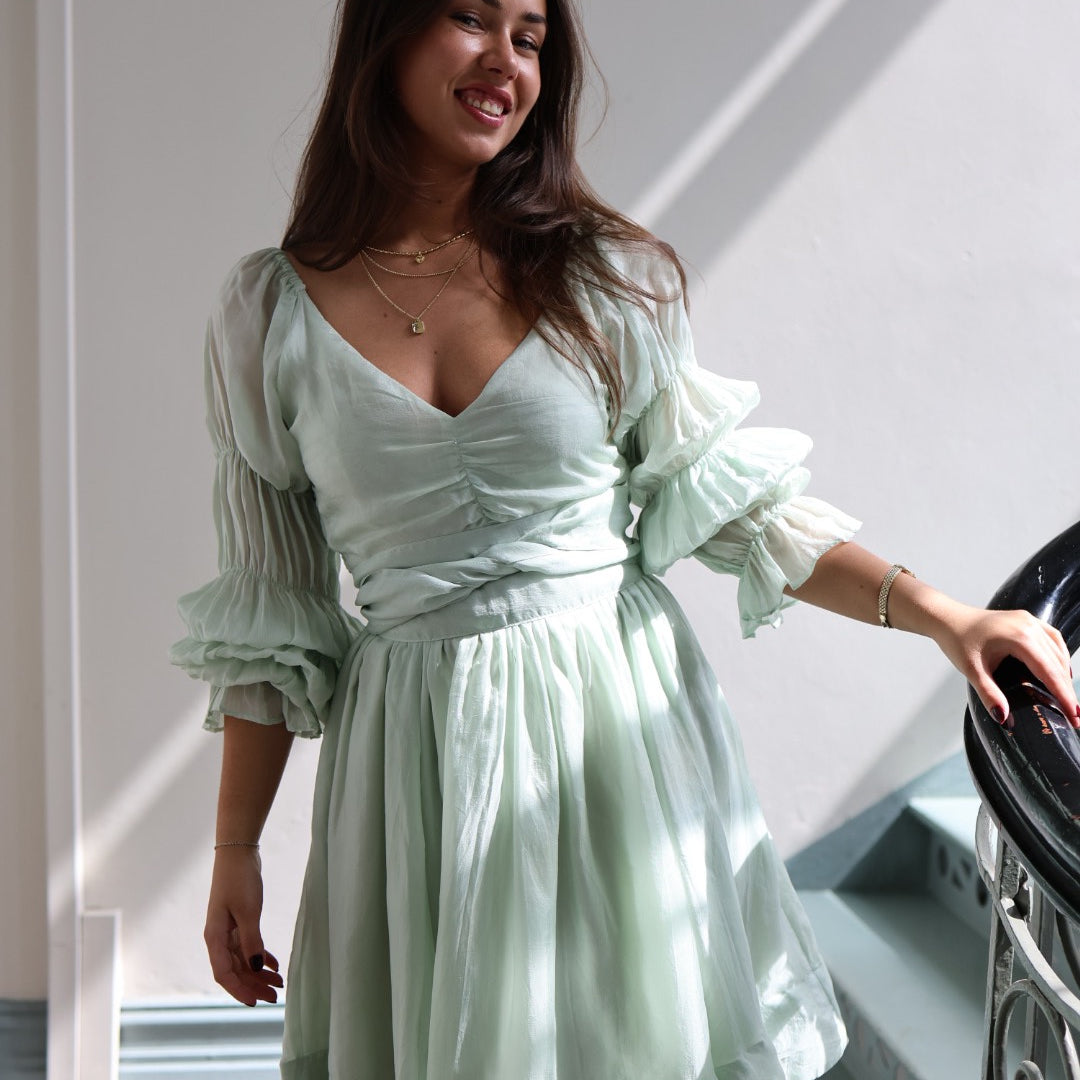 WOW Short Dress - Soft Pistachio