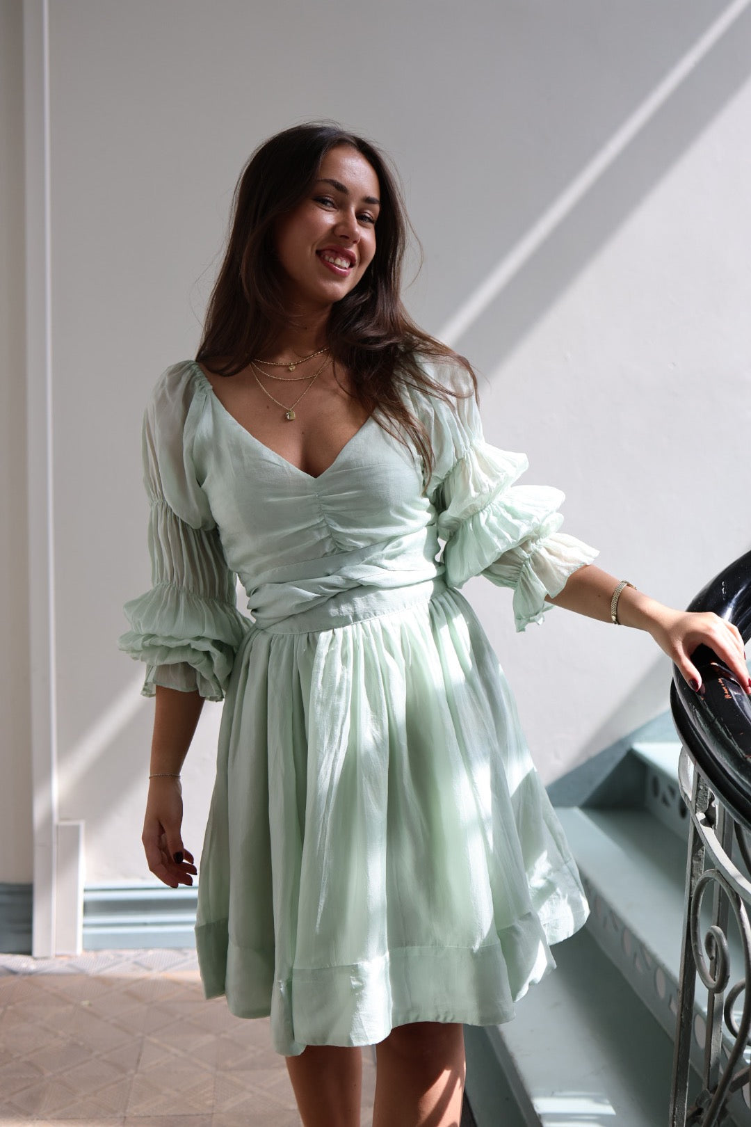 WOW Short Dress - Soft Pistachio