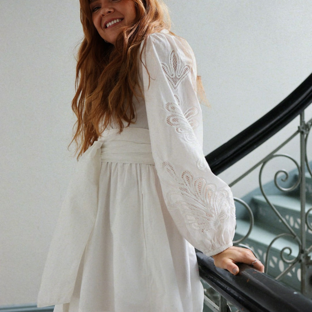 Poplina Dress - White