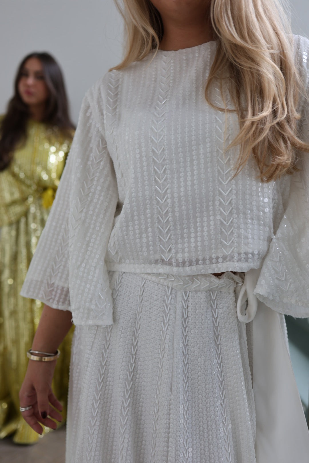 Extraodinary Sequin Skirt - Offwhite