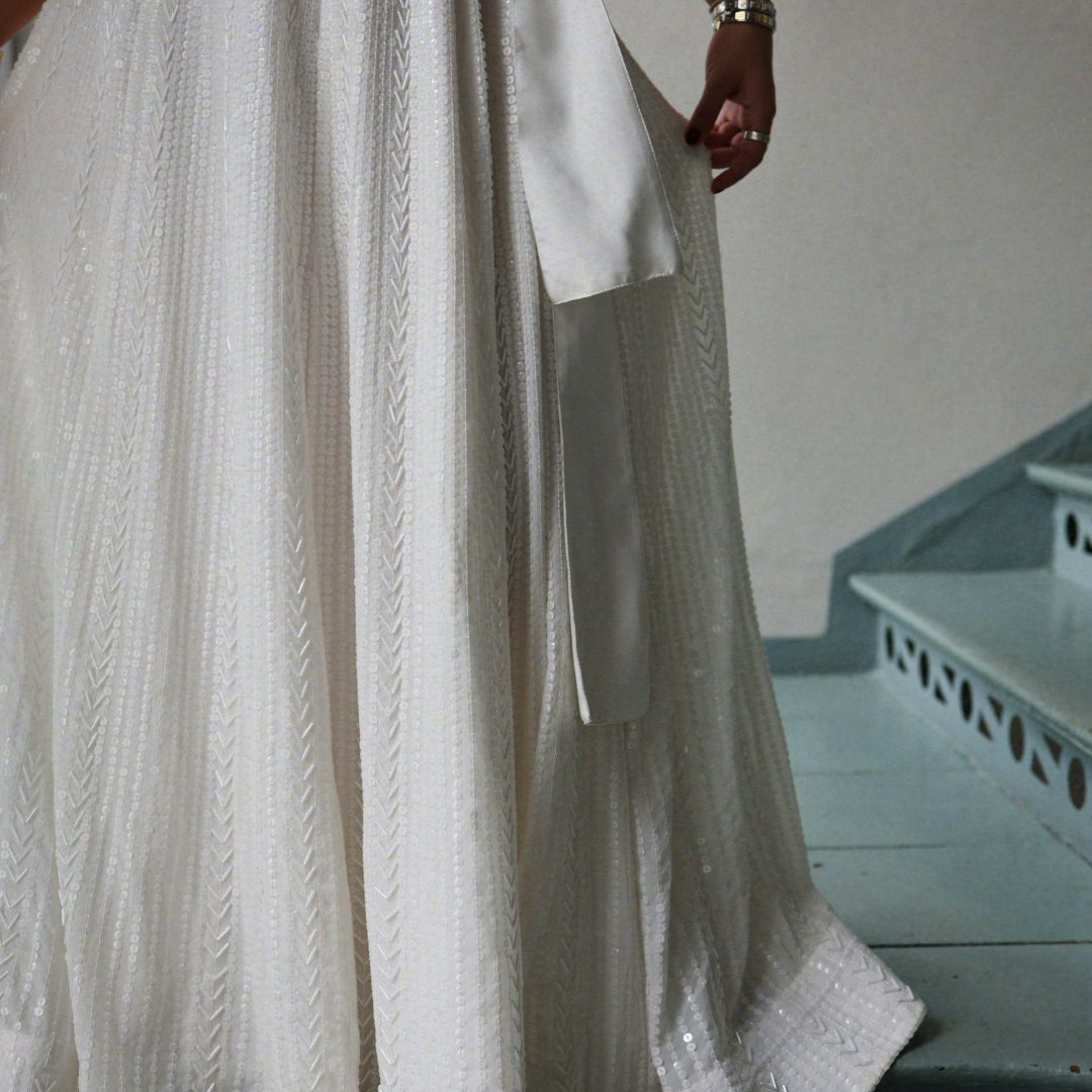 Extraodinary Sequin Skirt - Offwhite