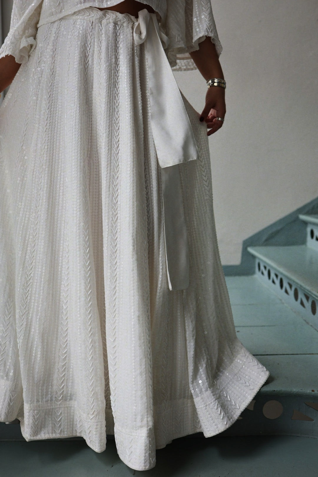Extraodinary Sequin Skirt - Offwhite