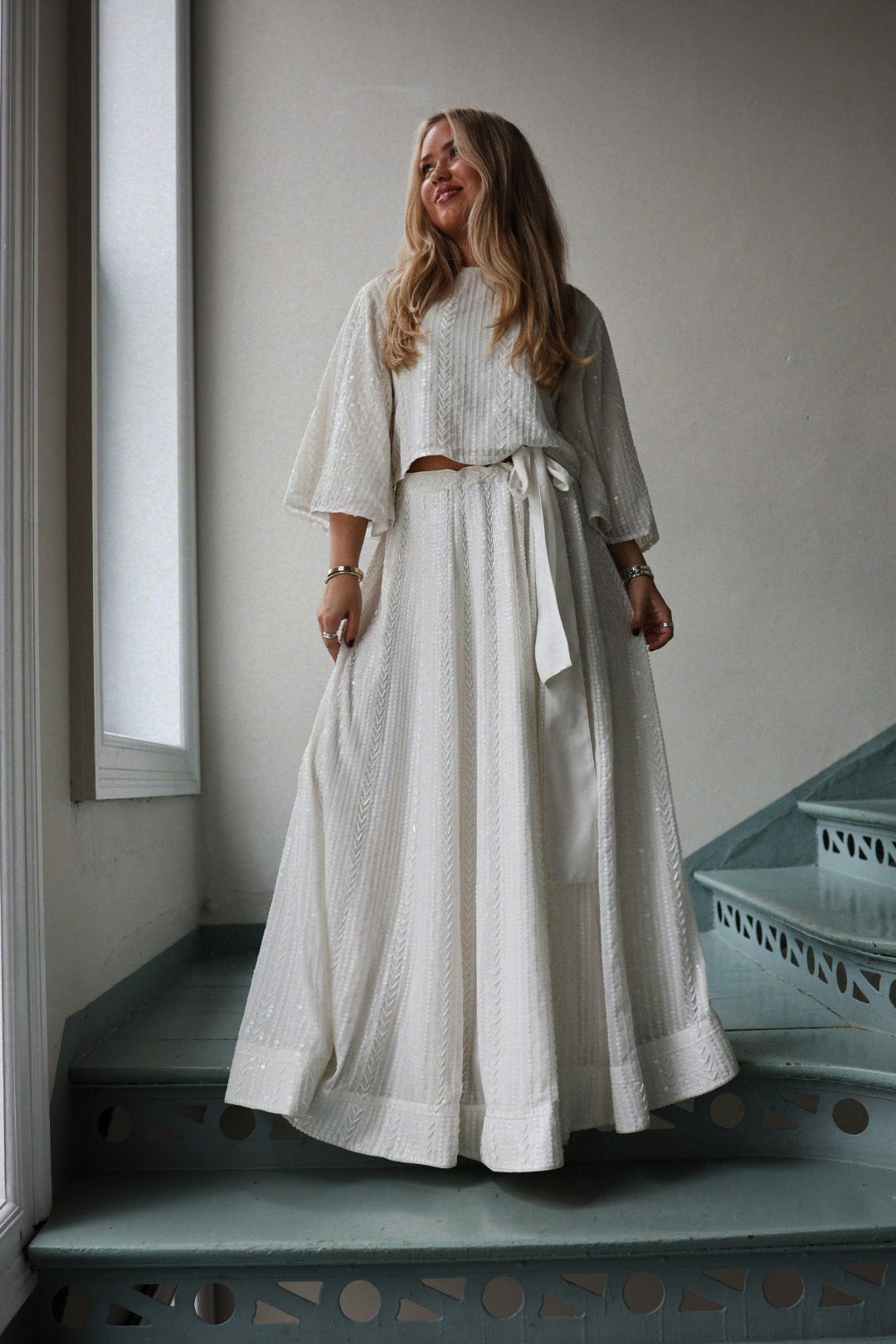 Extraodinary Sequin Skirt - Offwhite