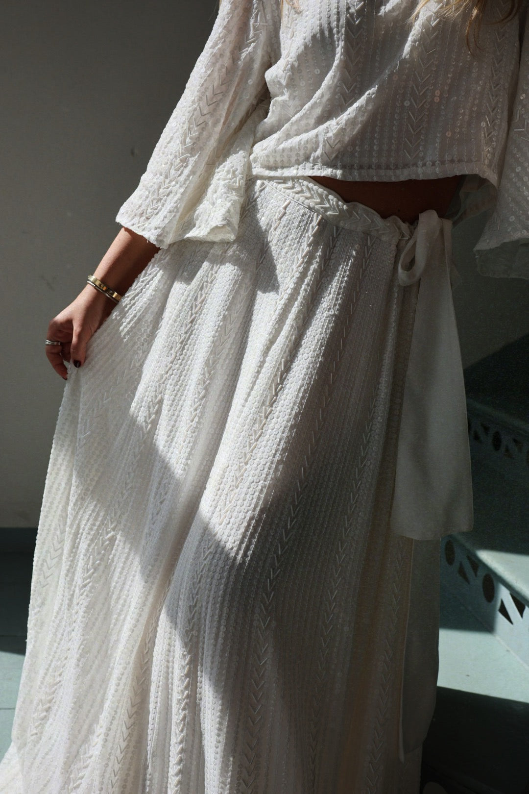 Extraodinary Sequin Skirt - Offwhite