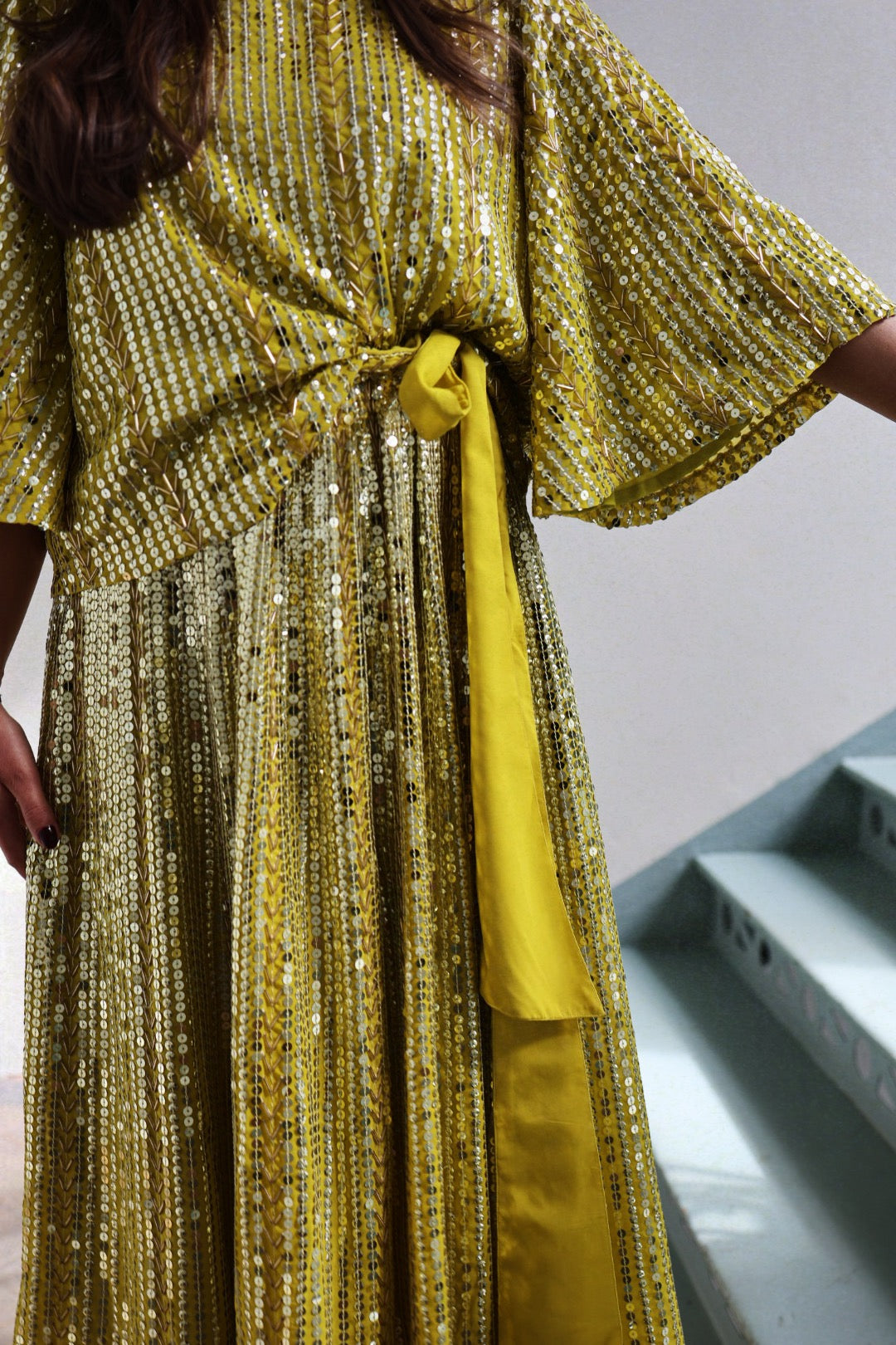Extraordinary Top - Yellowish & Silver