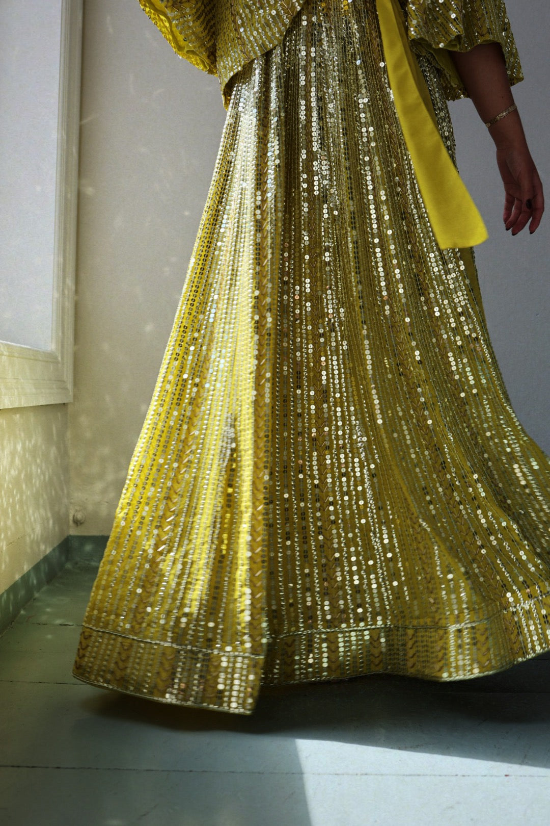 Extraordinary Skirt - Yellowish & Silver