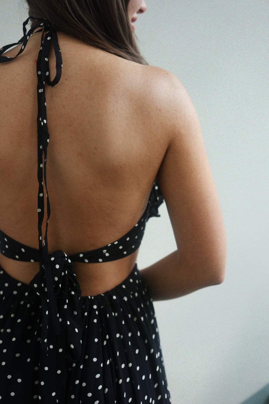 Bow Tie Top - Black Dot