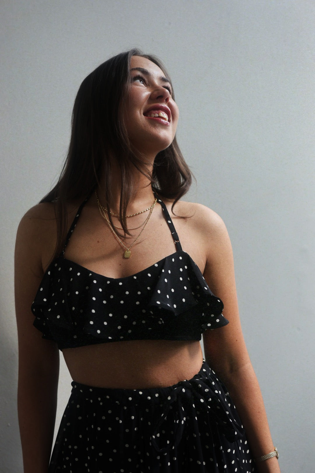 Bow Tie Top - Black Dot