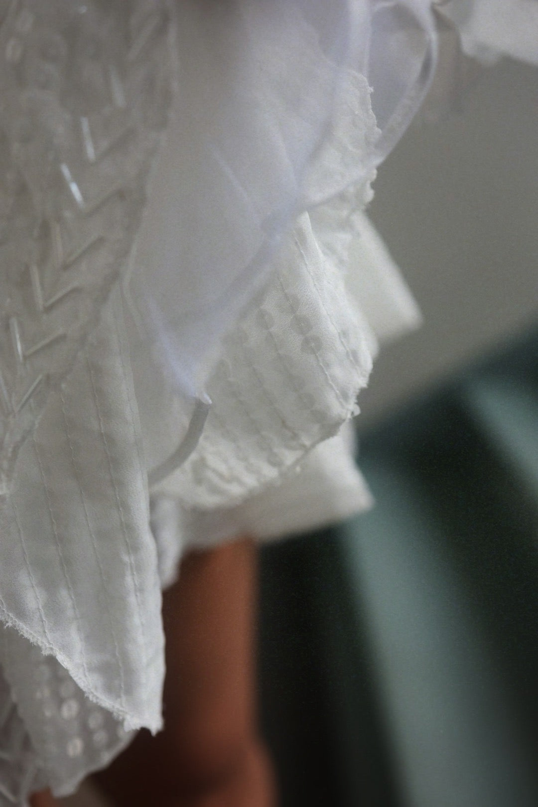 Sequin Skirt Shorts - Offwhite