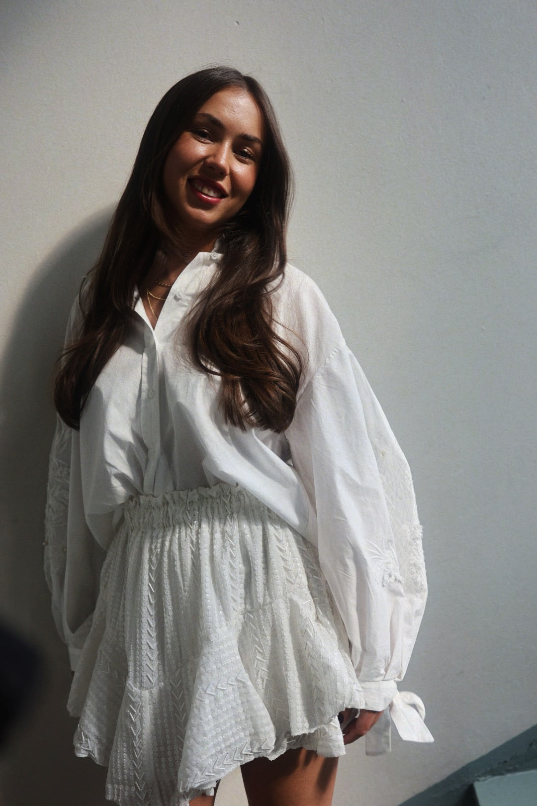 Sequin Skirt Shorts - Offwhite
