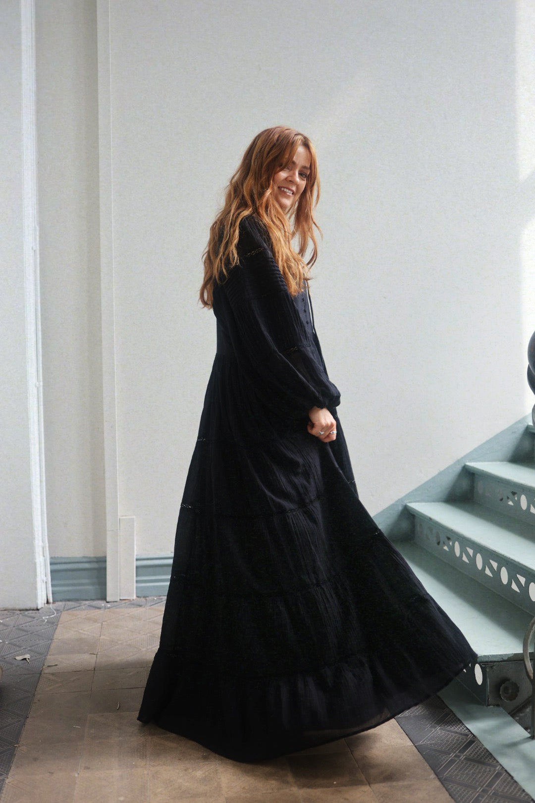 Long Ranch Dress - Black