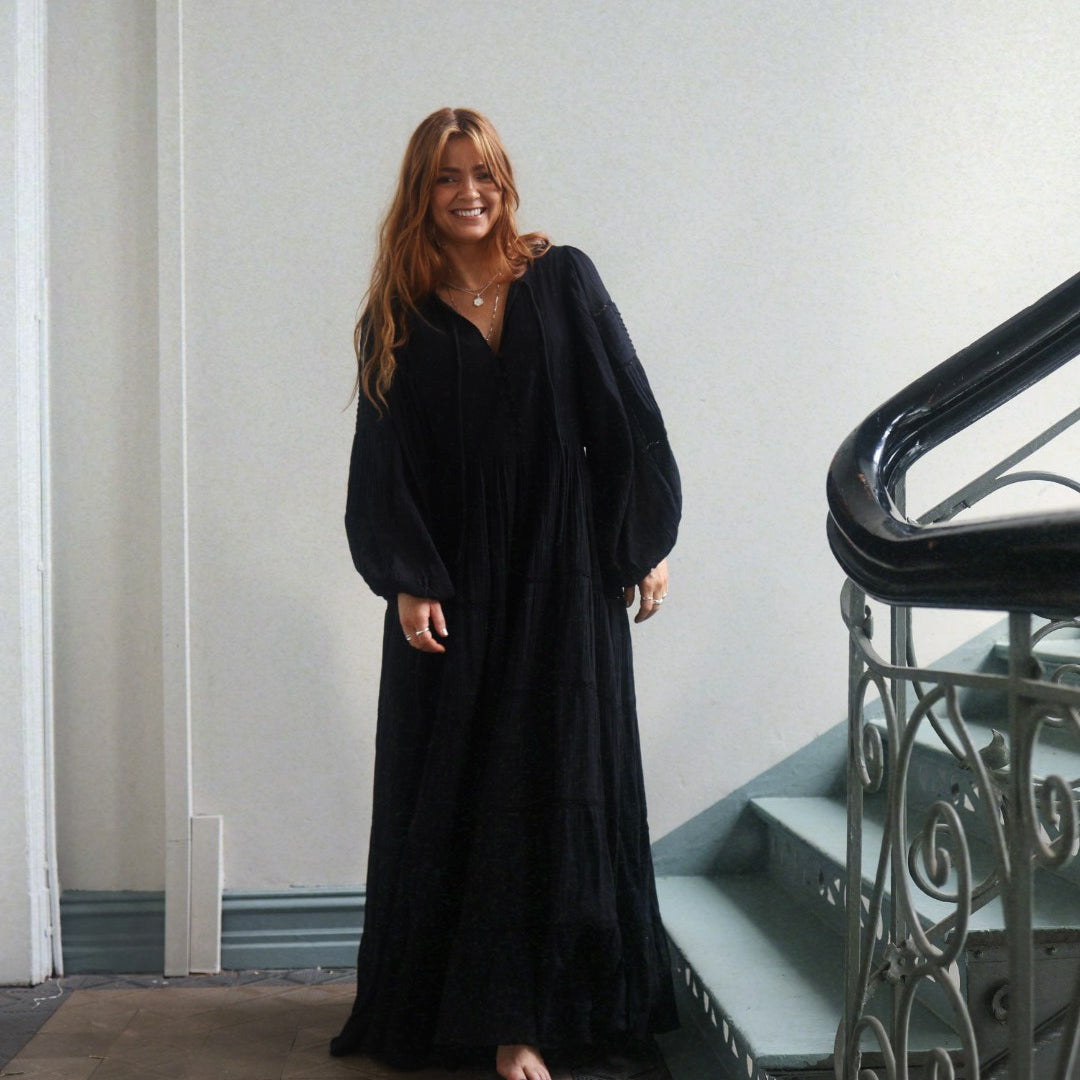 Long Ranch Dress - Black