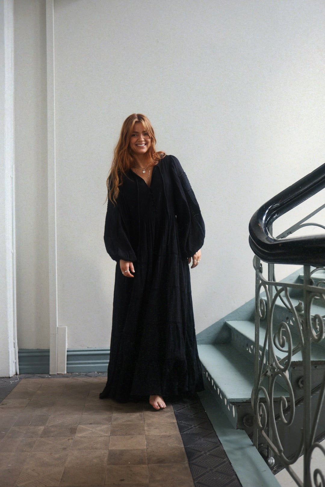 Long Ranch Dress - Black