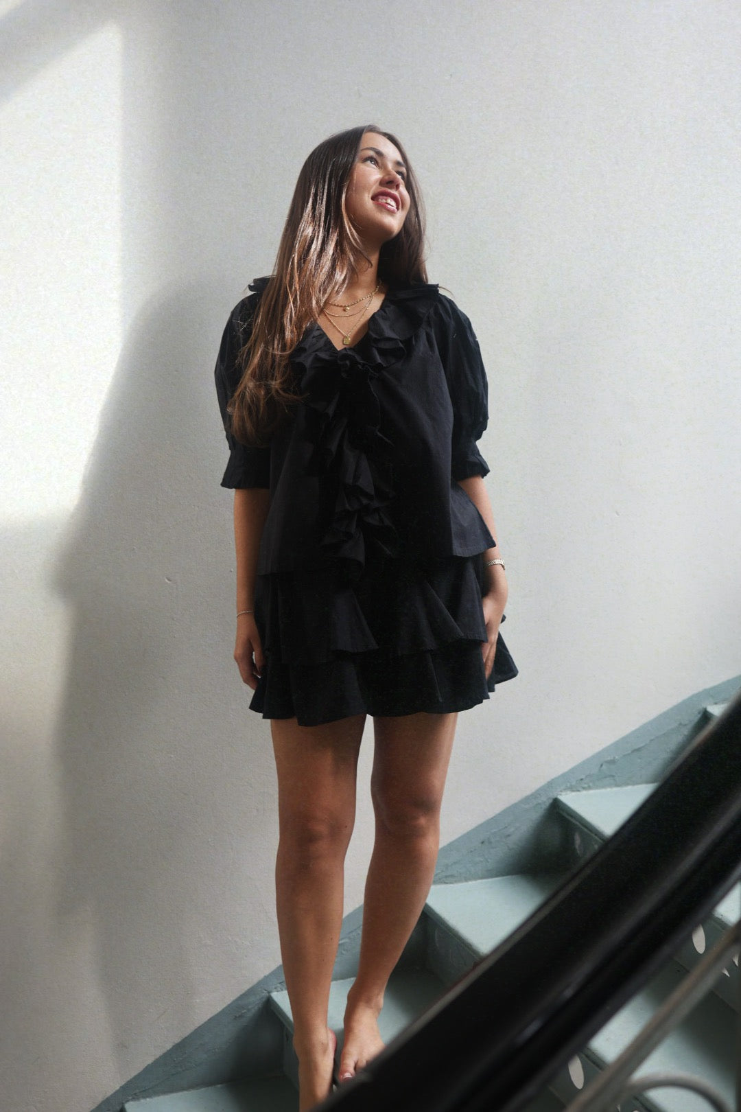 Frill Blouse - Black