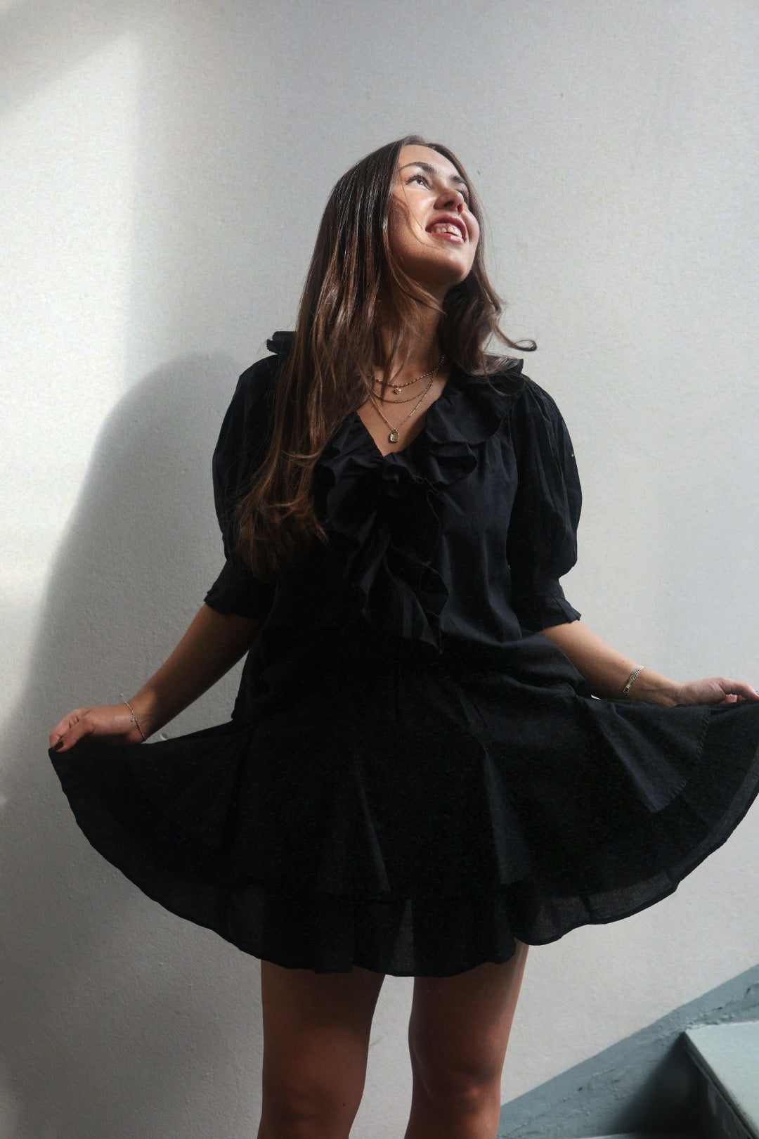 Frill Blouse - Black