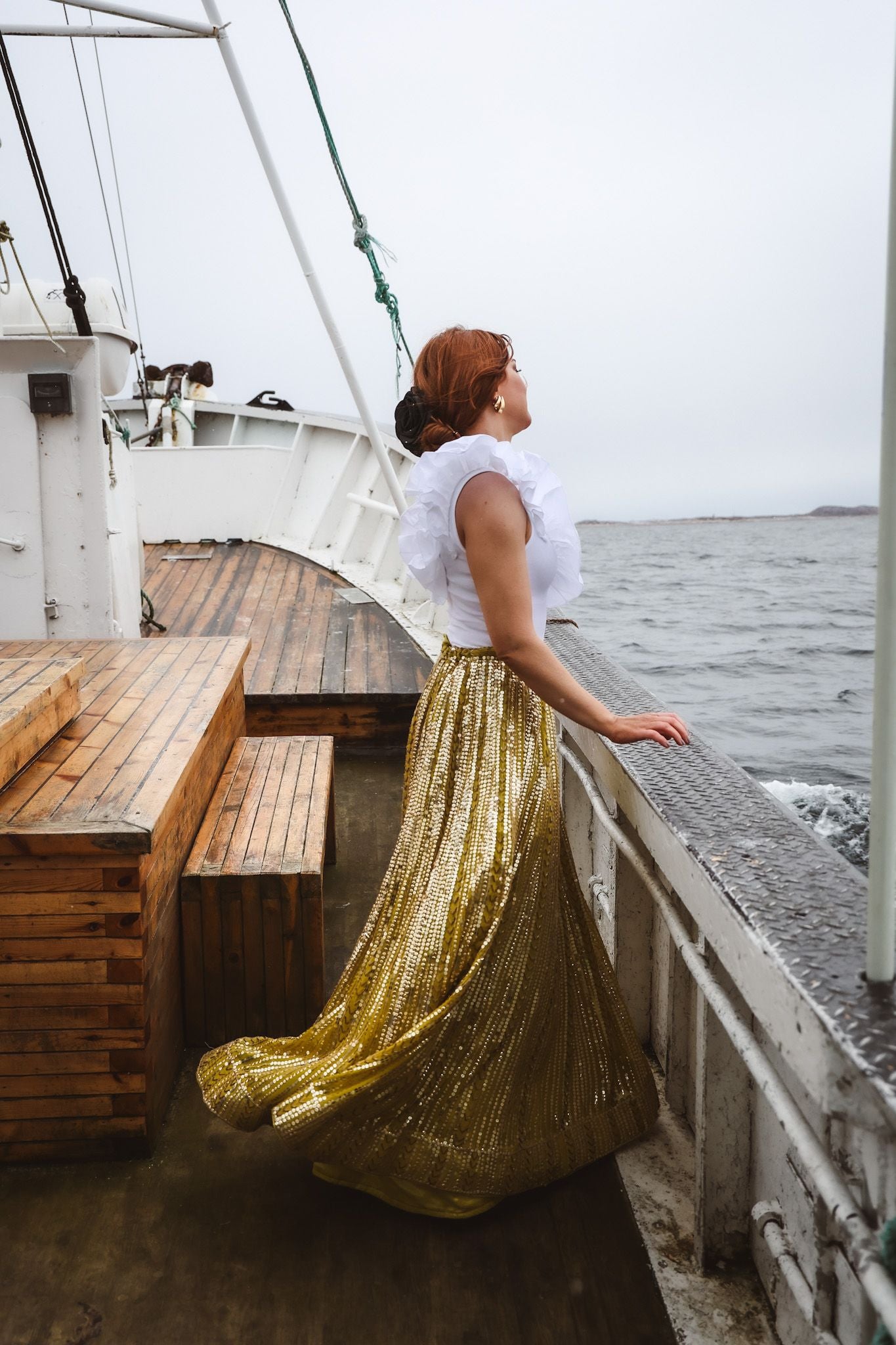 Extraordinary Skirt - Yellowish & Silver