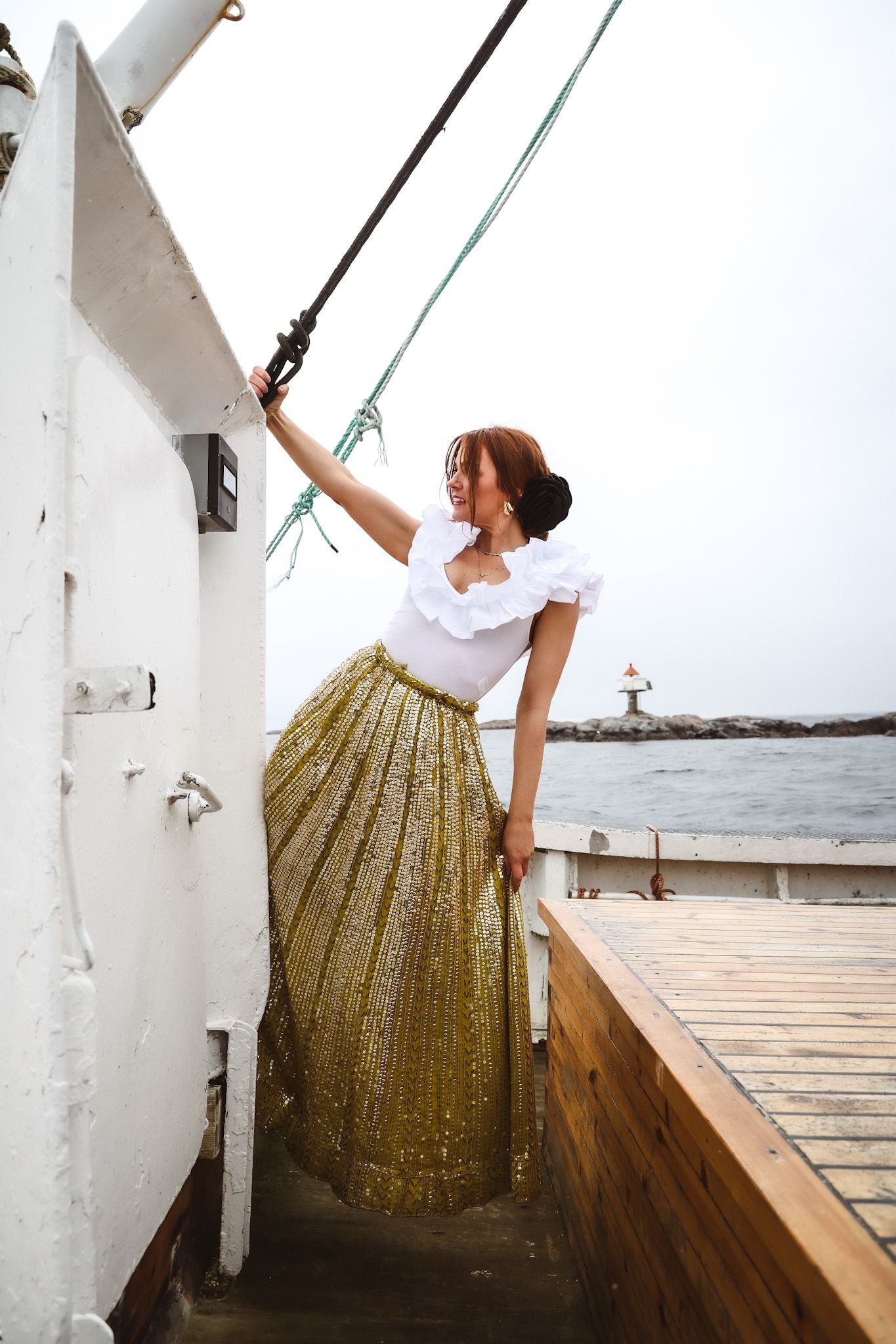 Extraordinary Skirt - Yellowish & Silver