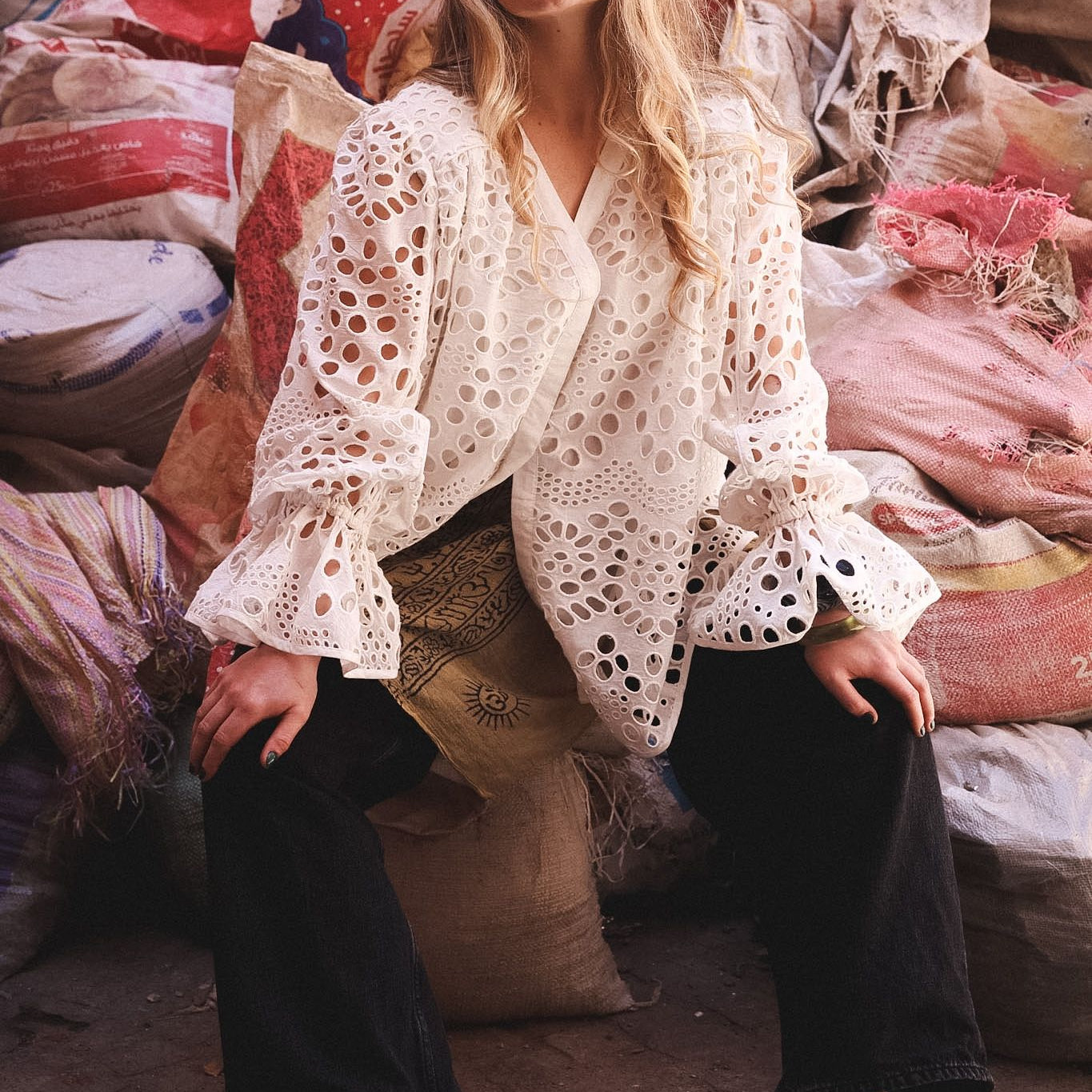 Chiffy Resort Blouse - White