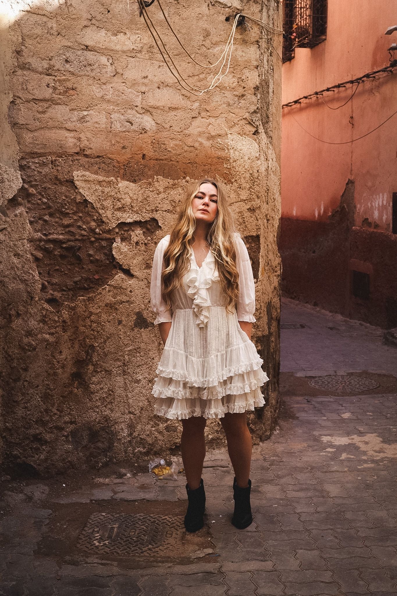 Love Frill Dress - White