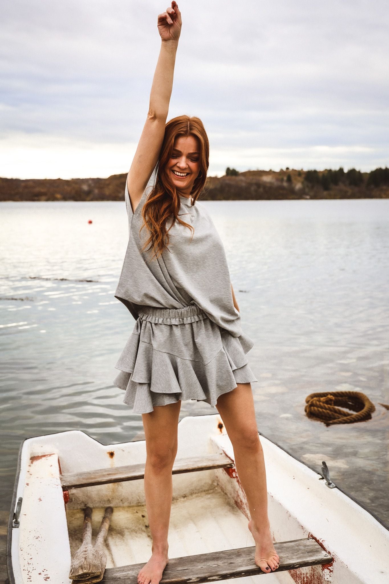 Skirt Shorts - Grey Melange